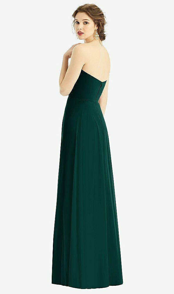 Back View - Evergreen Strapless Sweetheart Gown with Optional Straps