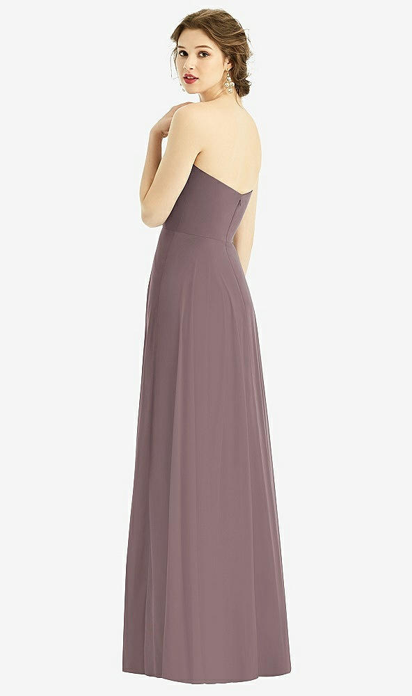 Back View - French Truffle Strapless Sweetheart Gown with Optional Straps