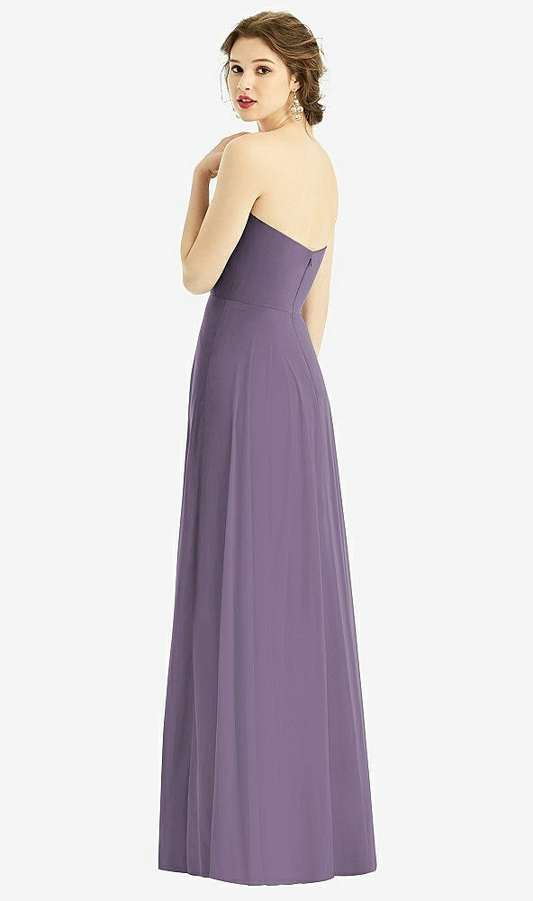 Back View - Lavender Strapless Sweetheart Gown with Optional Straps