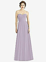 Front View Thumbnail - Lilac Haze Strapless Sweetheart Gown with Optional Straps