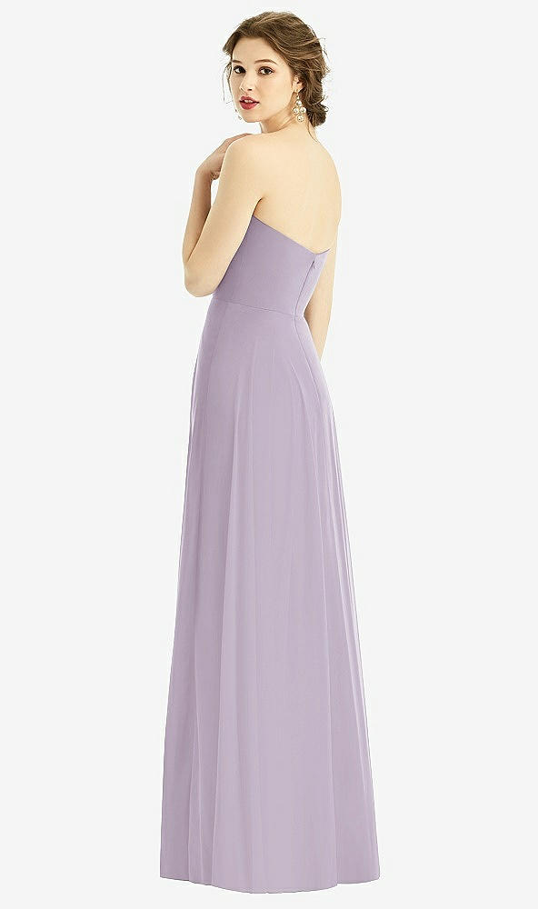 Back View - Lilac Haze Strapless Sweetheart Gown with Optional Straps
