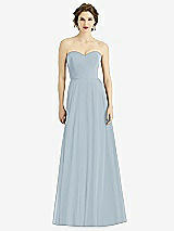 Front View Thumbnail - Mist Strapless Sweetheart Gown with Optional Straps