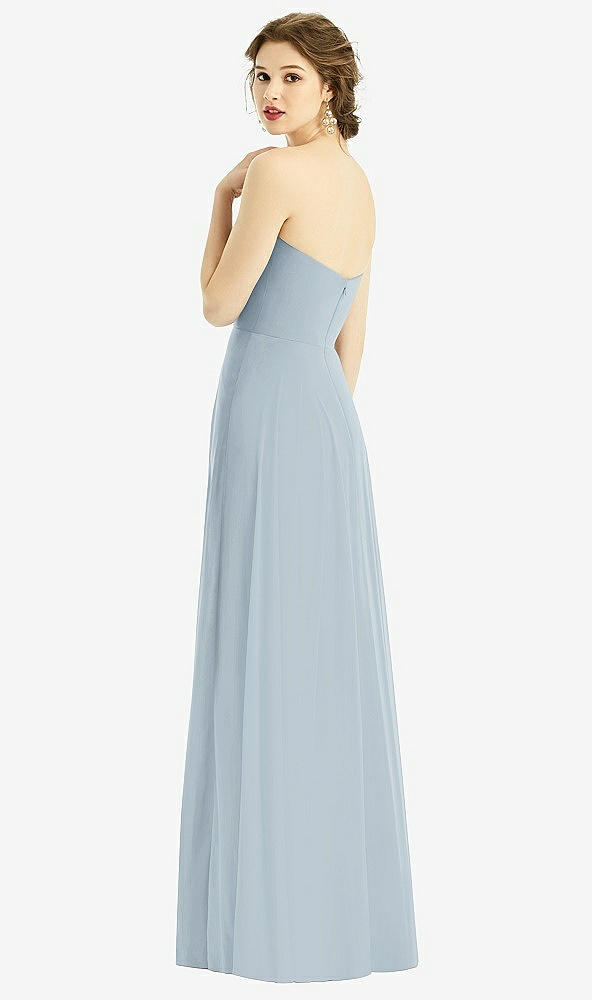Back View - Mist Strapless Sweetheart Gown with Optional Straps