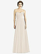 Front View Thumbnail - Oat Strapless Sweetheart Gown with Optional Straps