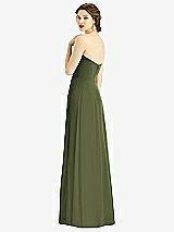 Rear View Thumbnail - Olive Green Strapless Sweetheart Gown with Optional Straps