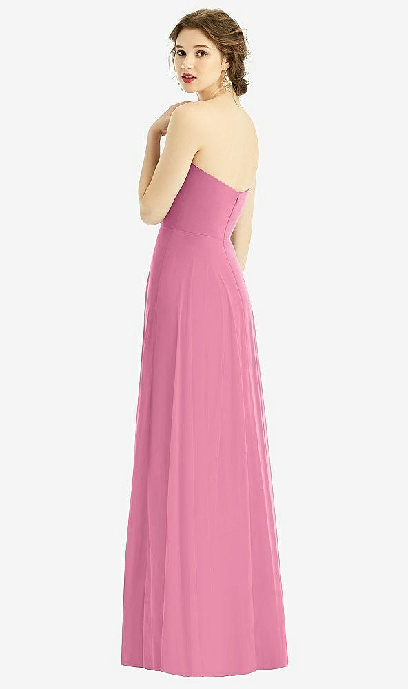 Back View - Orchid Pink Strapless Sweetheart Gown with Optional Straps