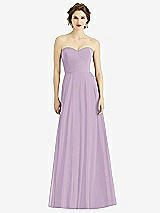 Front View Thumbnail - Pale Purple Strapless Sweetheart Gown with Optional Straps