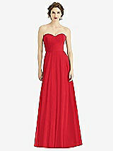 Front View Thumbnail - Parisian Red Strapless Sweetheart Gown with Optional Straps
