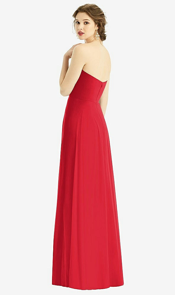 Back View - Parisian Red Strapless Sweetheart Gown with Optional Straps