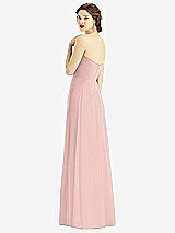 Rear View Thumbnail - Rose - PANTONE Rose Quartz Strapless Sweetheart Gown with Optional Straps