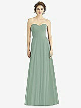 Front View Thumbnail - Seagrass Strapless Sweetheart Gown with Optional Straps