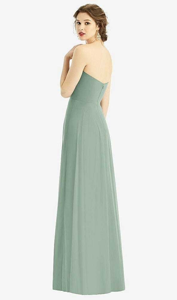 Back View - Seagrass Strapless Sweetheart Gown with Optional Straps