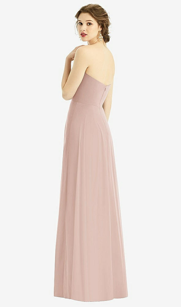 Back View - Toasted Sugar Strapless Sweetheart Gown with Optional Straps