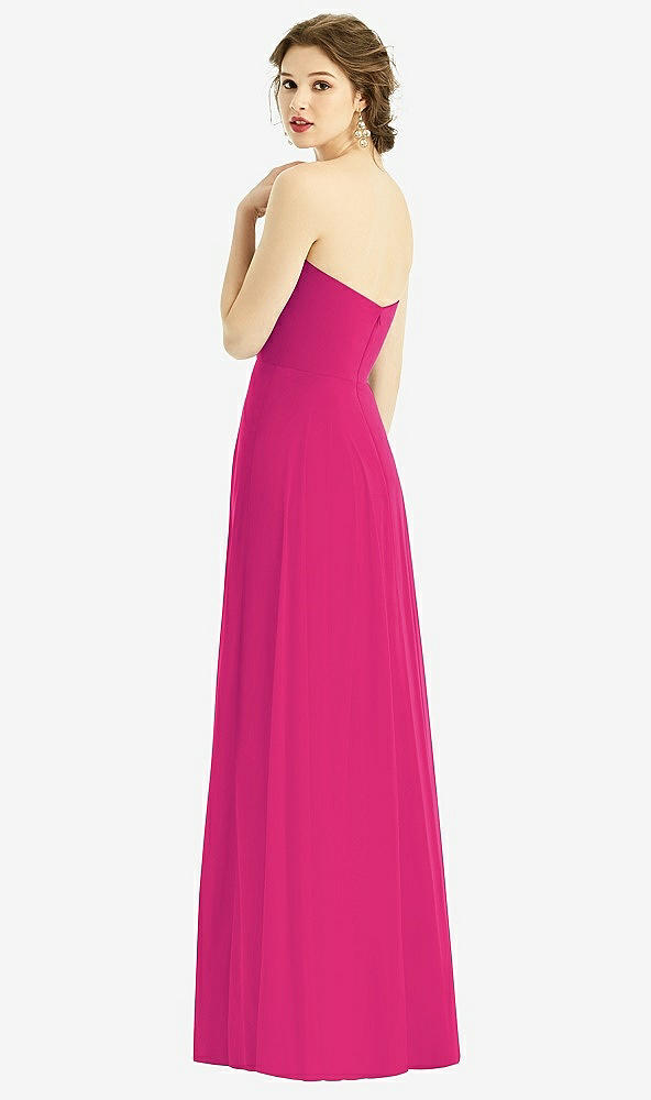 Back View - Think Pink Strapless Sweetheart Gown with Optional Straps