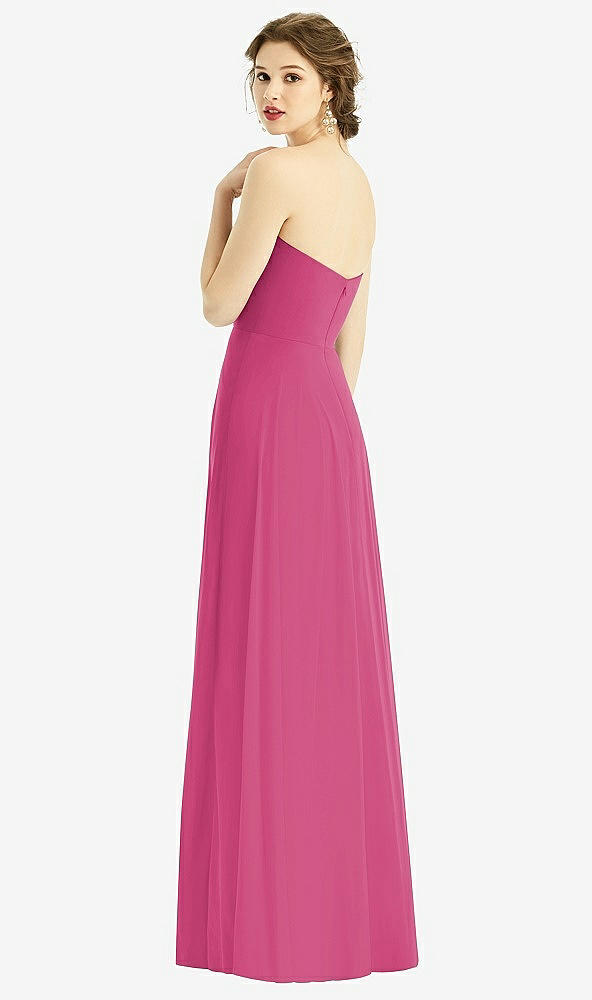 Back View - Tea Rose Strapless Sweetheart Gown with Optional Straps