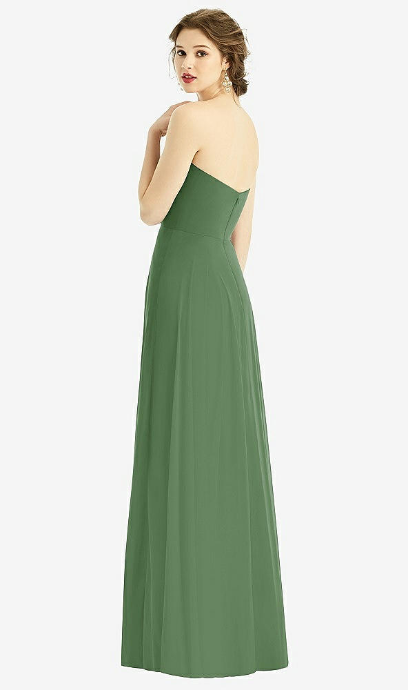 Back View - Vineyard Green Strapless Sweetheart Gown with Optional Straps