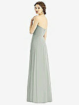 Rear View Thumbnail - Willow Green Strapless Sweetheart Gown with Optional Straps
