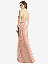Rear View Thumbnail - Pale Peach V-Neck Blouson Bodice Chiffon Maxi Dress