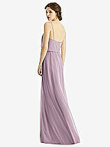 Rear View Thumbnail - Suede Rose V-Neck Blouson Bodice Chiffon Maxi Dress