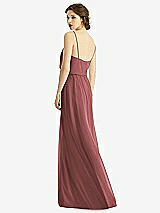 Rear View Thumbnail - English Rose V-Neck Blouson Bodice Chiffon Maxi Dress