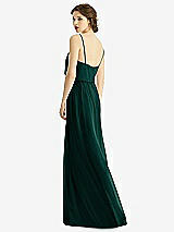 Rear View Thumbnail - Evergreen V-Neck Blouson Bodice Chiffon Maxi Dress