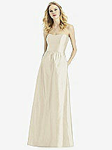 Front View Thumbnail - Champagne After Six Bridesmaid Dress 6772
