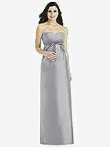 Front View Thumbnail - French Gray Alfred Sung Maternity Bridesmaid Dress Style M435
