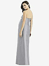 Rear View Thumbnail - French Gray Alfred Sung Maternity Bridesmaid Dress Style M435