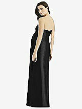 Rear View Thumbnail - Black Alfred Sung Maternity Bridesmaid Dress Style M435