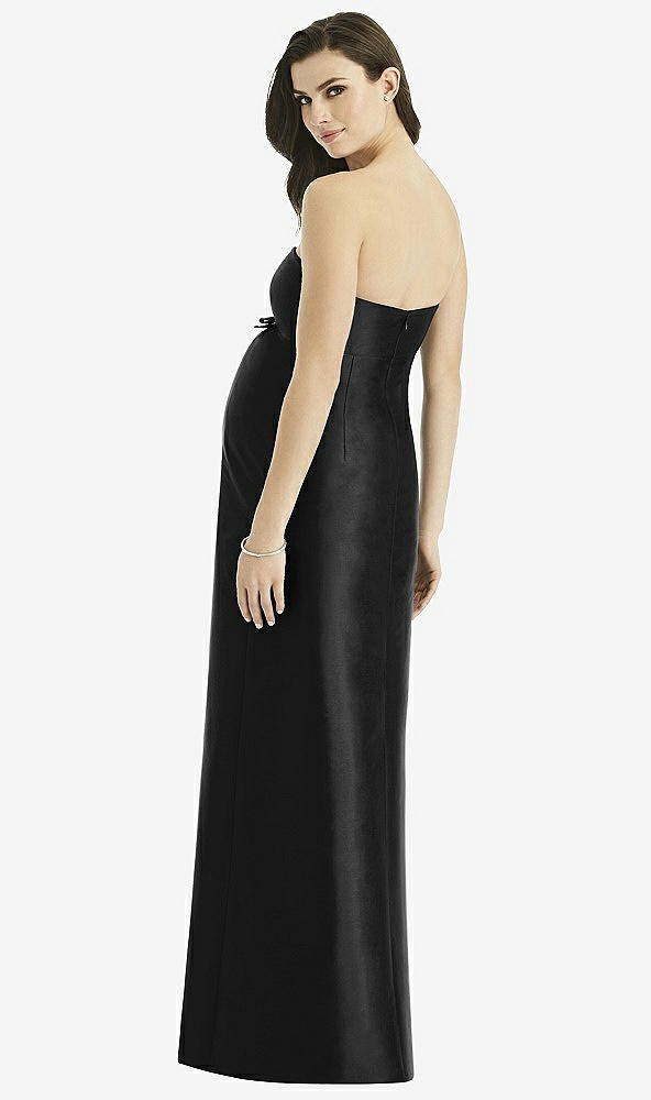 Back View - Black Alfred Sung Maternity Bridesmaid Dress Style M435