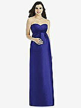 Front View Thumbnail - Electric Blue Alfred Sung Maternity Bridesmaid Dress Style M435