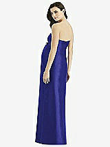 Rear View Thumbnail - Electric Blue Alfred Sung Maternity Bridesmaid Dress Style M435
