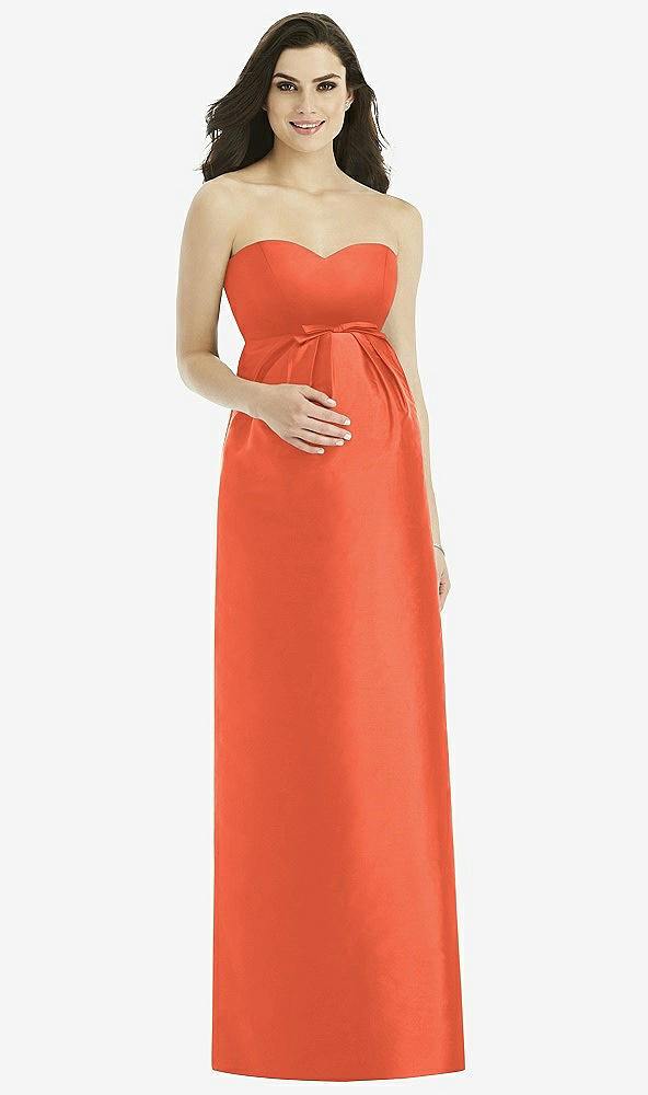 Front View - Fiesta Alfred Sung Maternity Bridesmaid Dress Style M435