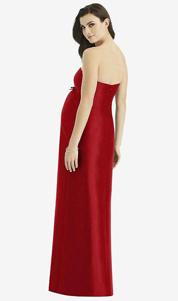 Back View - Garnet Alfred Sung Maternity Bridesmaid Dress Style M435