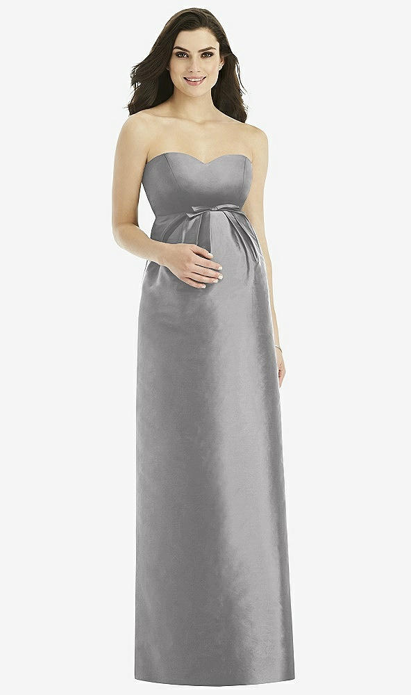Front View - Quarry Alfred Sung Maternity Bridesmaid Dress Style M436