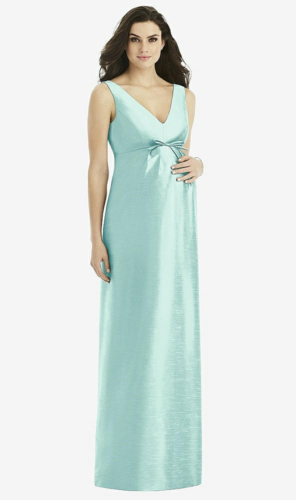 Front View - Seaside Alfred Sung Maternity Bridesmaid Dress Style M437