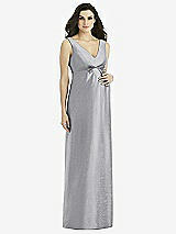 Front View Thumbnail - French Gray Alfred Sung Maternity Bridesmaid Dress Style M438