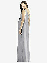 Rear View Thumbnail - French Gray Alfred Sung Maternity Bridesmaid Dress Style M438