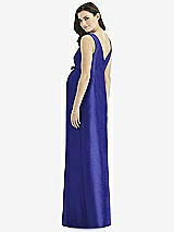 Rear View Thumbnail - Electric Blue Alfred Sung Maternity Bridesmaid Dress Style M438