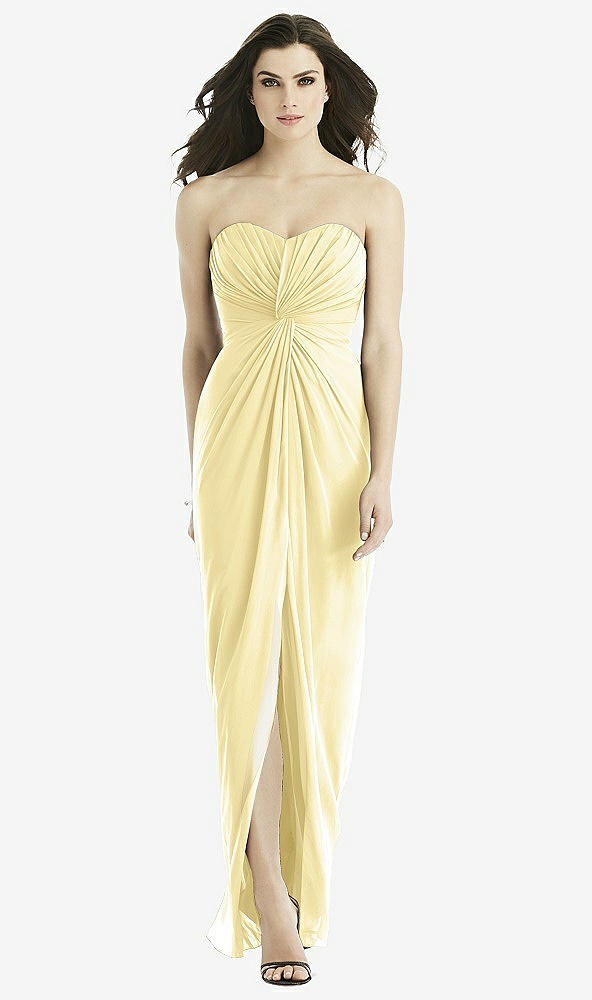 Front View - Pale Yellow Studio Design Bridesmaid Dress 4523
