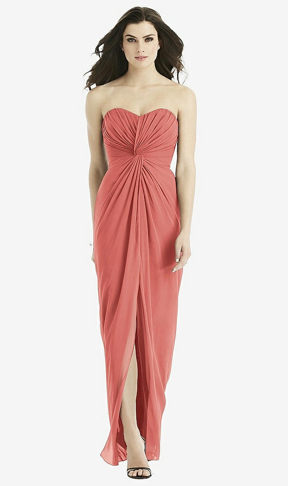 Front View - Coral Pink Studio Design Bridesmaid Dress 4523