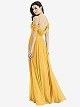Front View Thumbnail - NYC Yellow Off-the-Shoulder Open Cowl-Back Maxi Dress