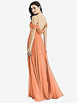 Front View Thumbnail - Sweet Melon Off-the-Shoulder Open Cowl-Back Maxi Dress