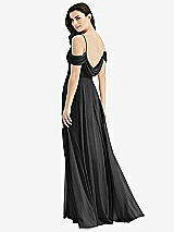 Front View Thumbnail - Black Off-the-Shoulder Open Cowl-Back Maxi Dress