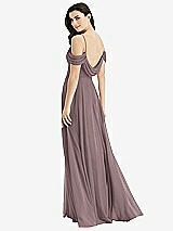 Front View Thumbnail - French Truffle Off-the-Shoulder Open Cowl-Back Maxi Dress