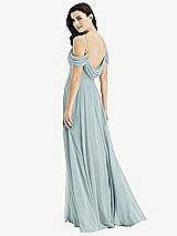 Front View Thumbnail - Morning Sky Off-the-Shoulder Open Cowl-Back Maxi Dress