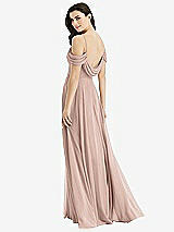 Front View Thumbnail - Neu Nude Off-the-Shoulder Open Cowl-Back Maxi Dress