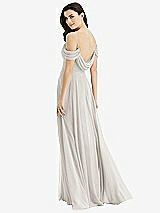 Front View Thumbnail - Oyster Off-the-Shoulder Open Cowl-Back Maxi Dress
