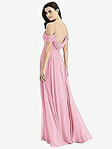 Front View Thumbnail - Peony Pink Off-the-Shoulder Open Cowl-Back Maxi Dress