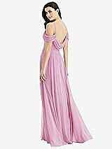 Front View Thumbnail - Powder Pink Off-the-Shoulder Open Cowl-Back Maxi Dress